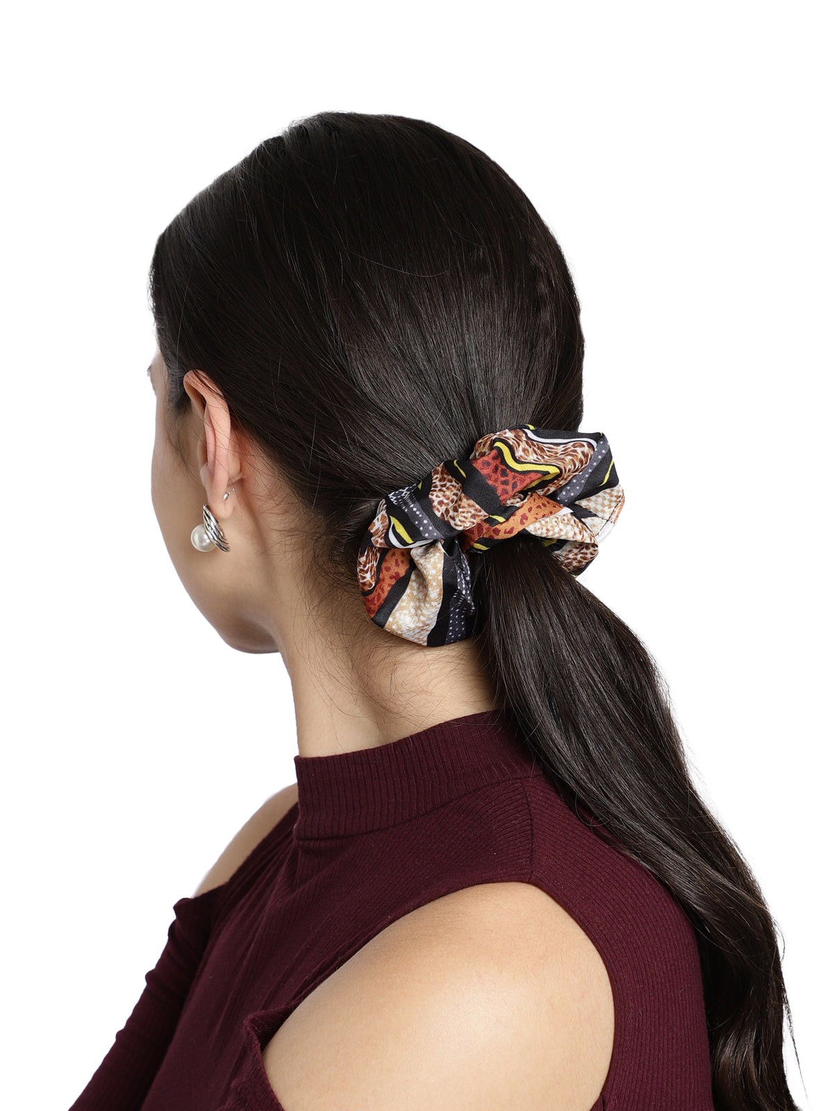 Women Pack of 5 Printed Scrunchies