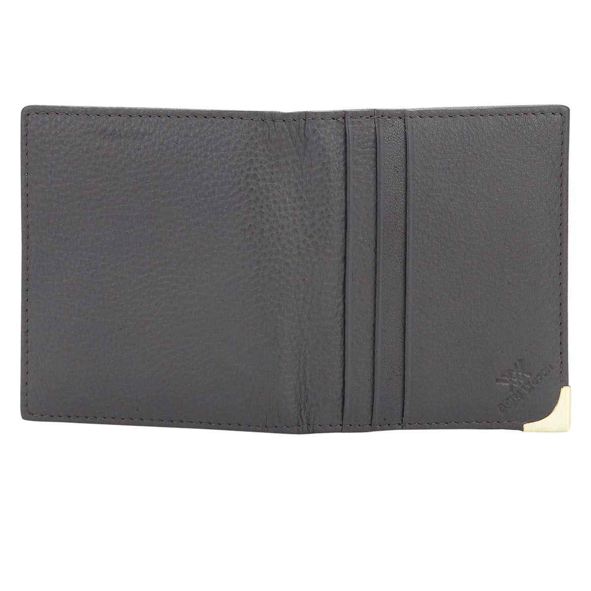 Genuine leather grey cardholder