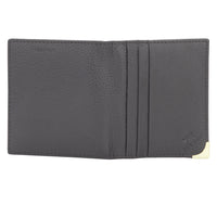 Genuine leather grey cardholder