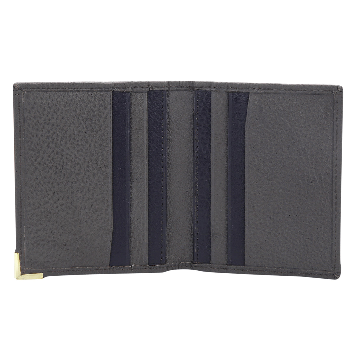Genuine leather grey cardholder