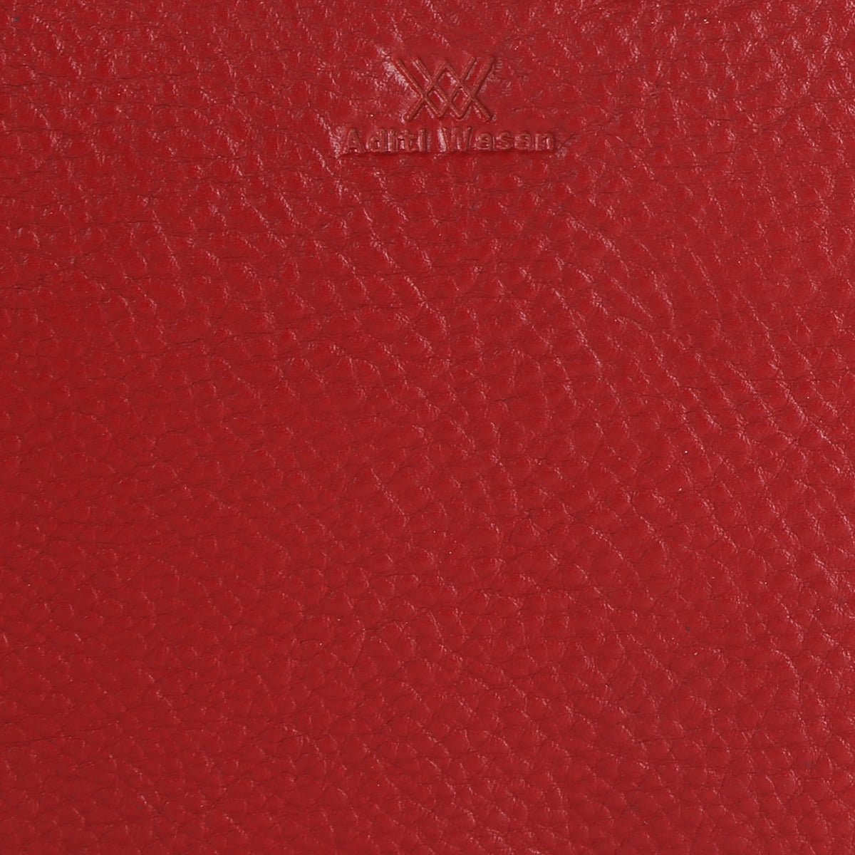 Genuine leather maroon gusset clutch