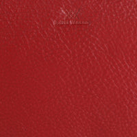 Genuine leather maroon gusset clutch