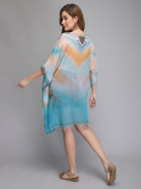 Blue Polyester Kaftan