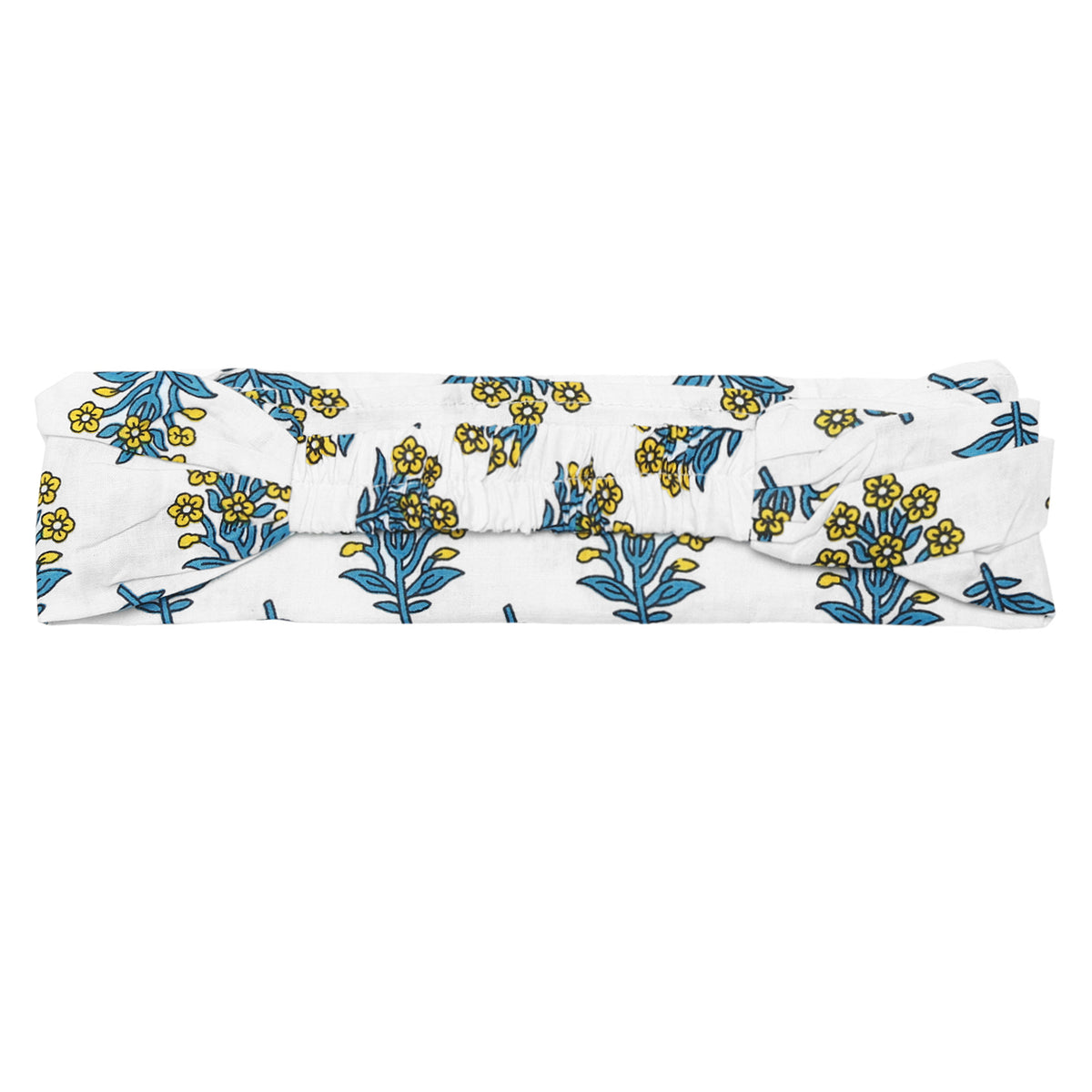 White Floral Printed Headband
