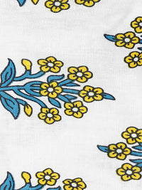 White Floral Printed Headband