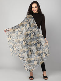 Off white woolen printed stole