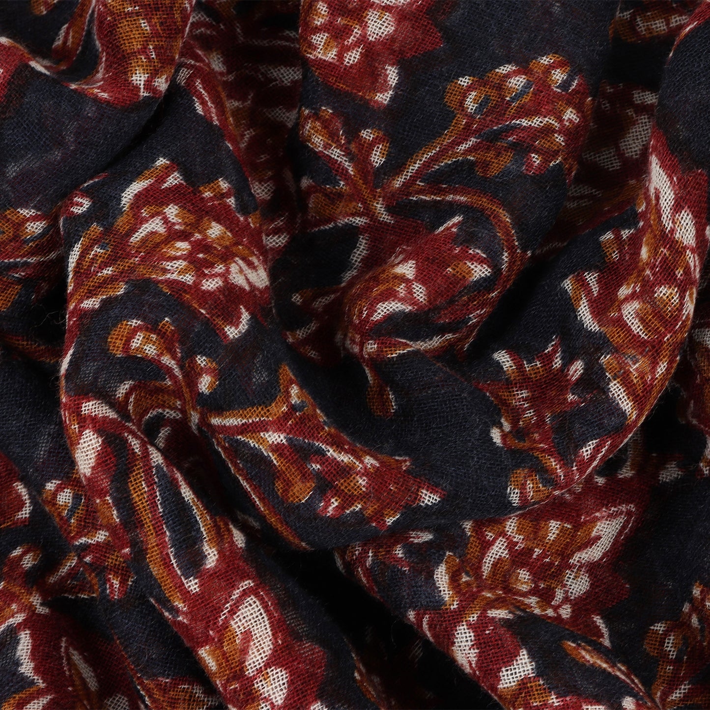 Floral printed woolen stole