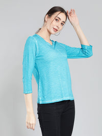 Blue cotton t-shirt