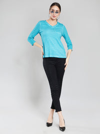 Blue cotton t-shirt