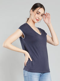 Navy blue cotton top