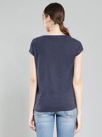 Navy blue cotton top