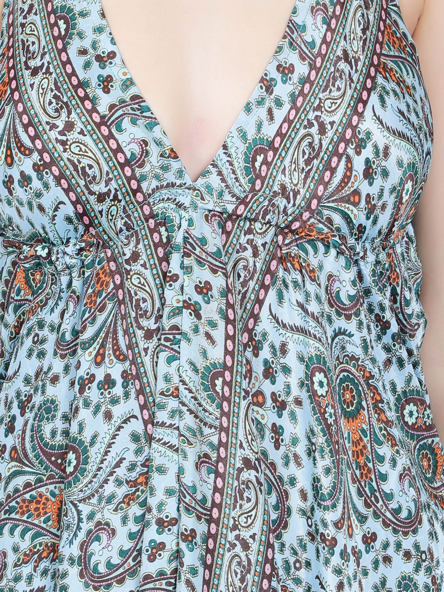 Women Blue Midi A-line Dress