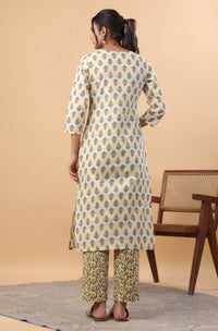 Cream Printed Cotton Co-Ords - Set of 2