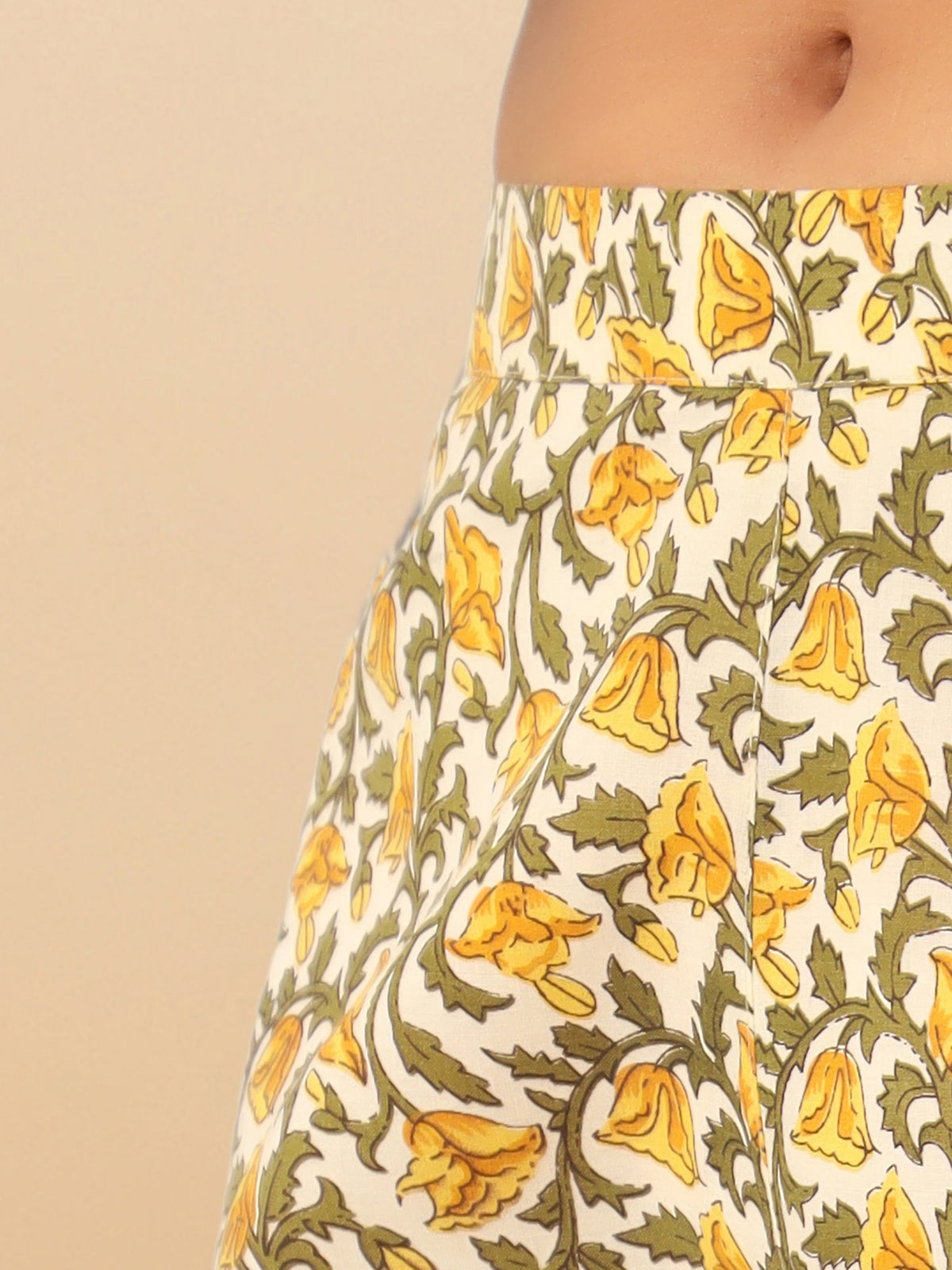 Cream Printed Cotton Co-Ords - Set of 2