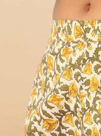 Cream Printed Cotton Co-Ords - Set of 2