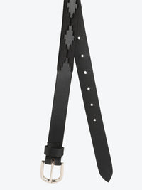Hand embroidered black polo Women's Belt