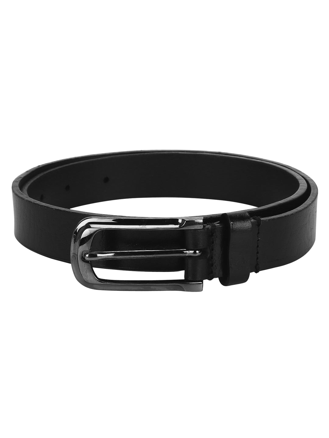 Genuine Leather Black textured Women Belt