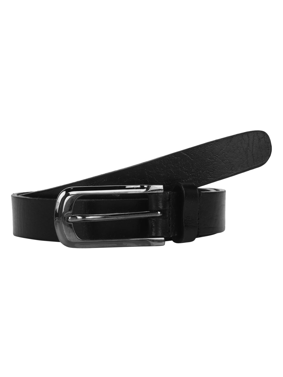 Genuine Leather Black textured Women Belt