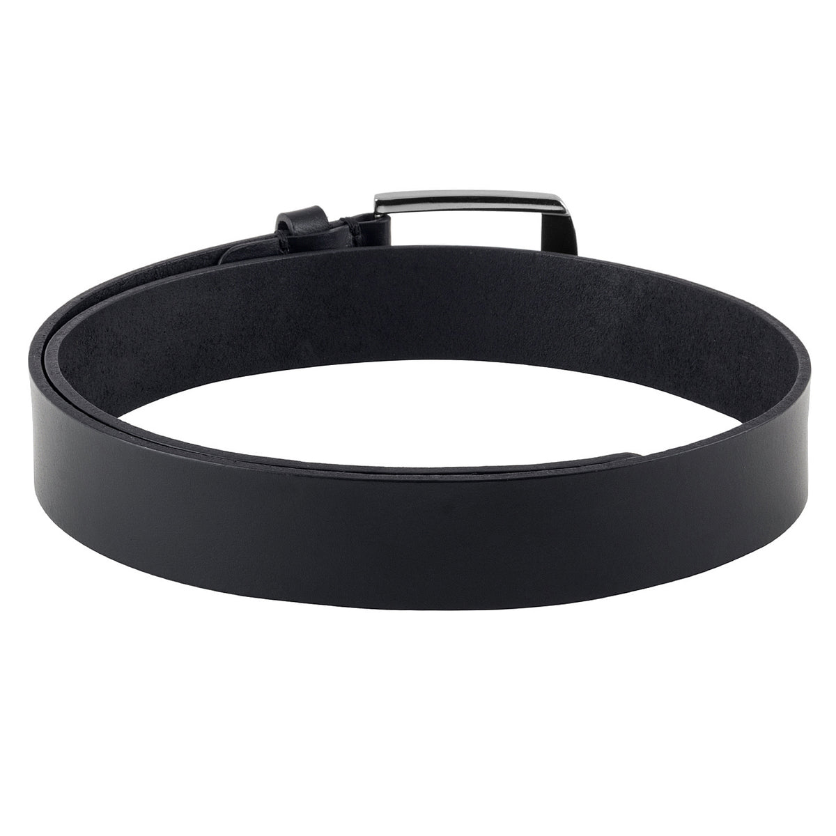 Genuine leather black belt