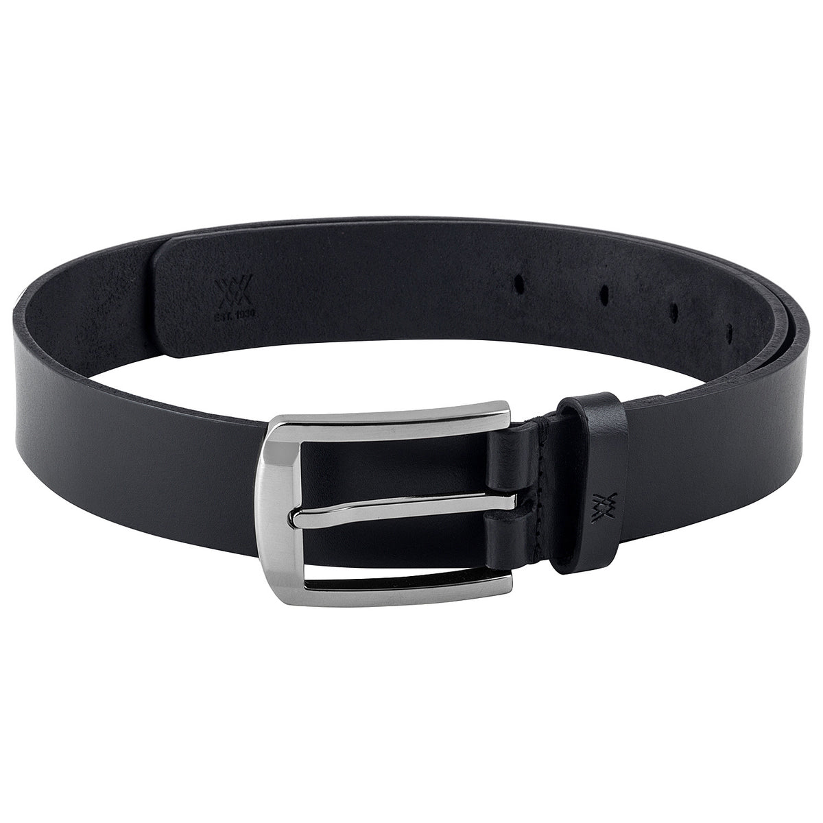 Genuine leather black belt
