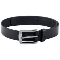 Genuine leather black belt