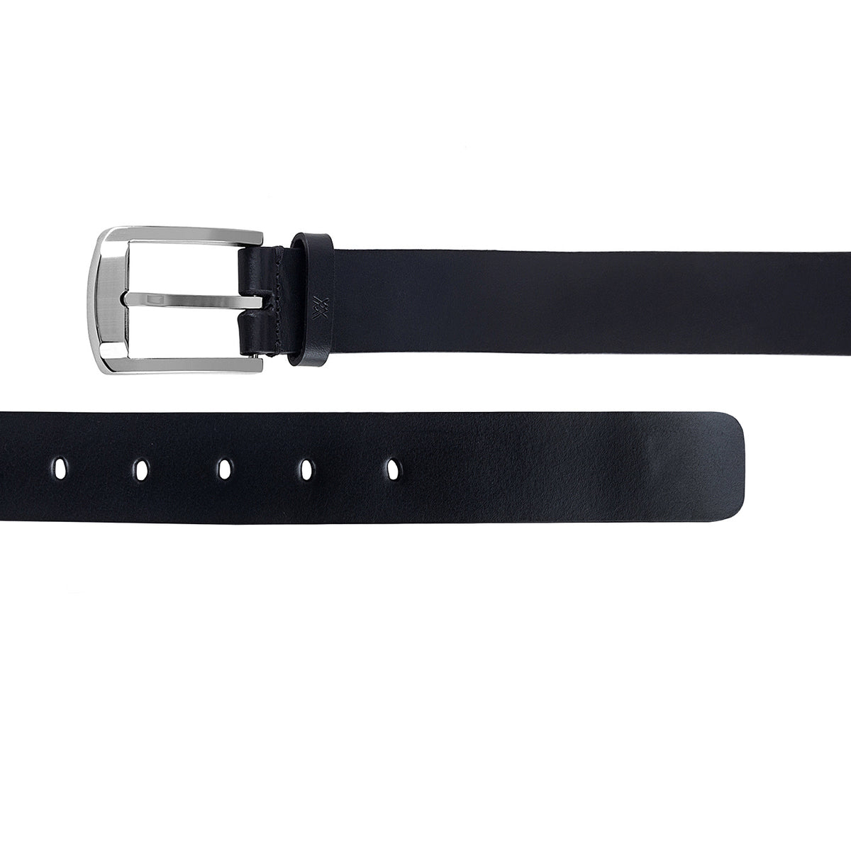 Genuine leather black belt