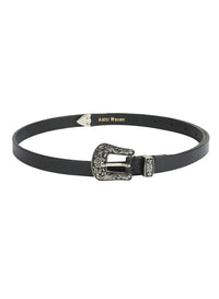 Black textured cowboy Women's Belt