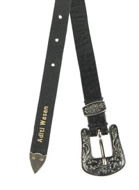 Black textured cowboy Women's Belt