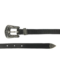 Black textured cowboy Women's Belt