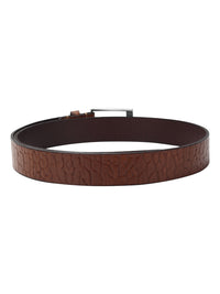 Croco embossed brown belt