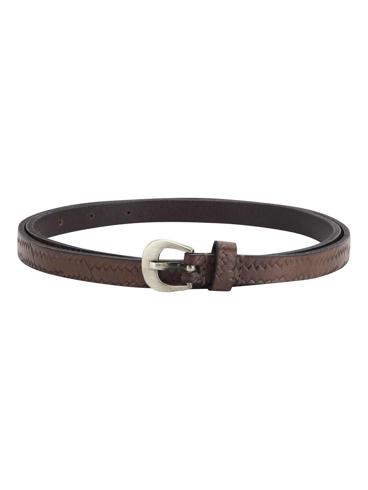 Basket weave embossed Women's Belt