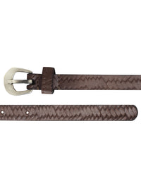 Basket weave embossed Women's Belt