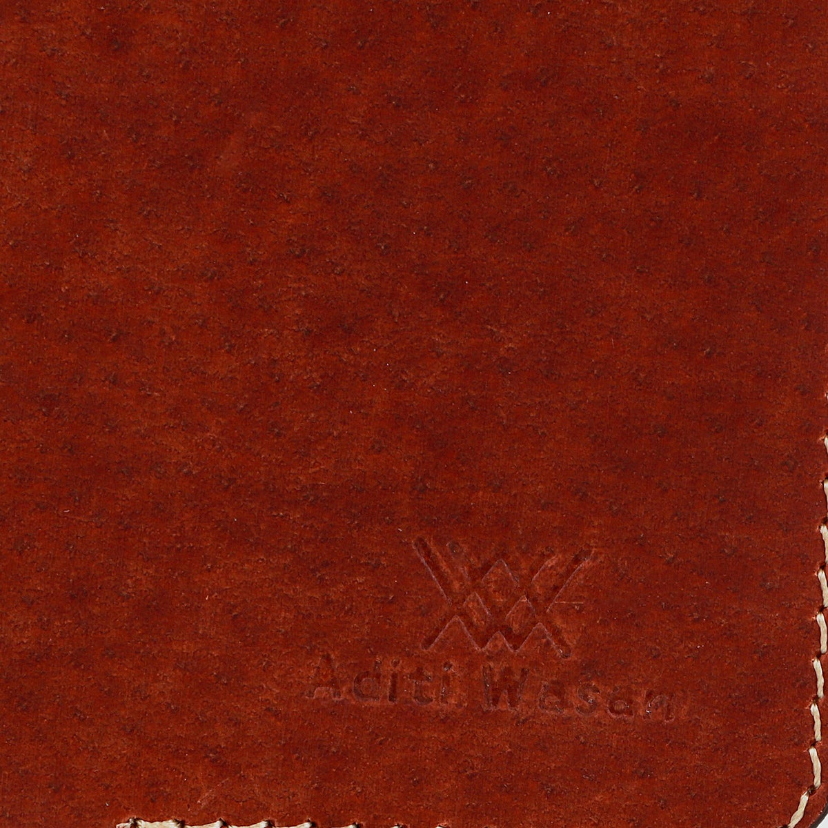 Genuine leather two-tone brown cardholder