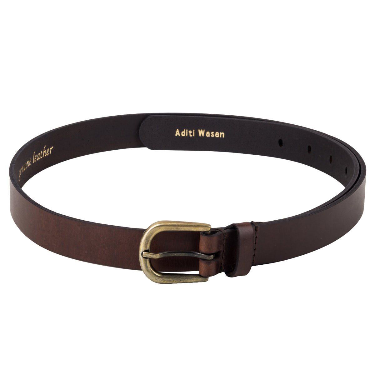 Brown Oil Pull-Up Women's Belt