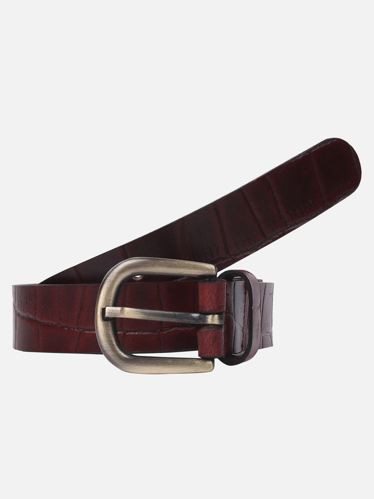 Croco embossed bordoWomen's Belt