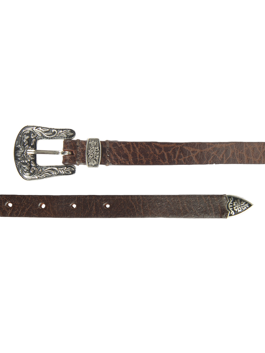 Two-tone brown cowboy Women's Belt