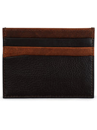 Genuine leather black croc embossed cardholder
