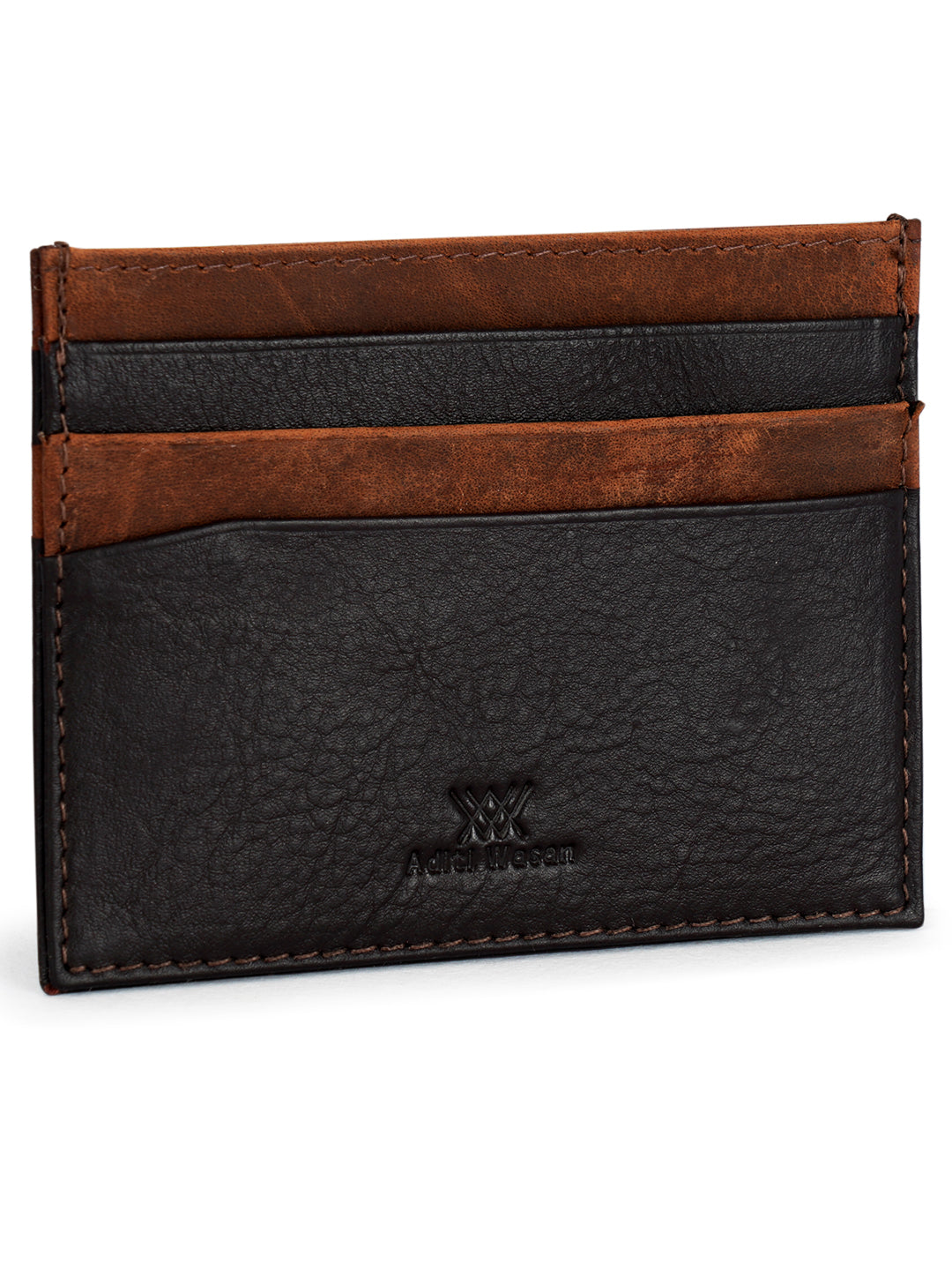 Genuine leather black croc embossed cardholder