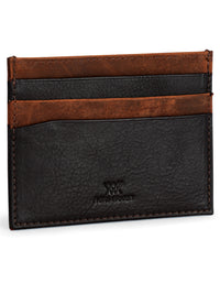 Genuine leather black croc embossed cardholder