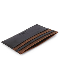 Genuine leather black croc embossed cardholder