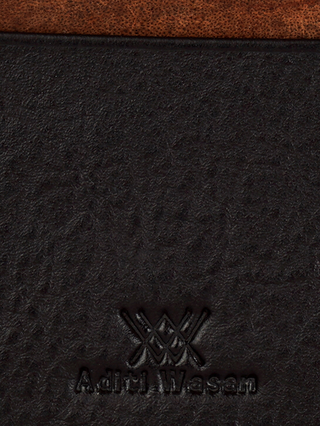Genuine leather black croc embossed cardholder