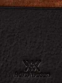 Genuine leather black croc embossed cardholder