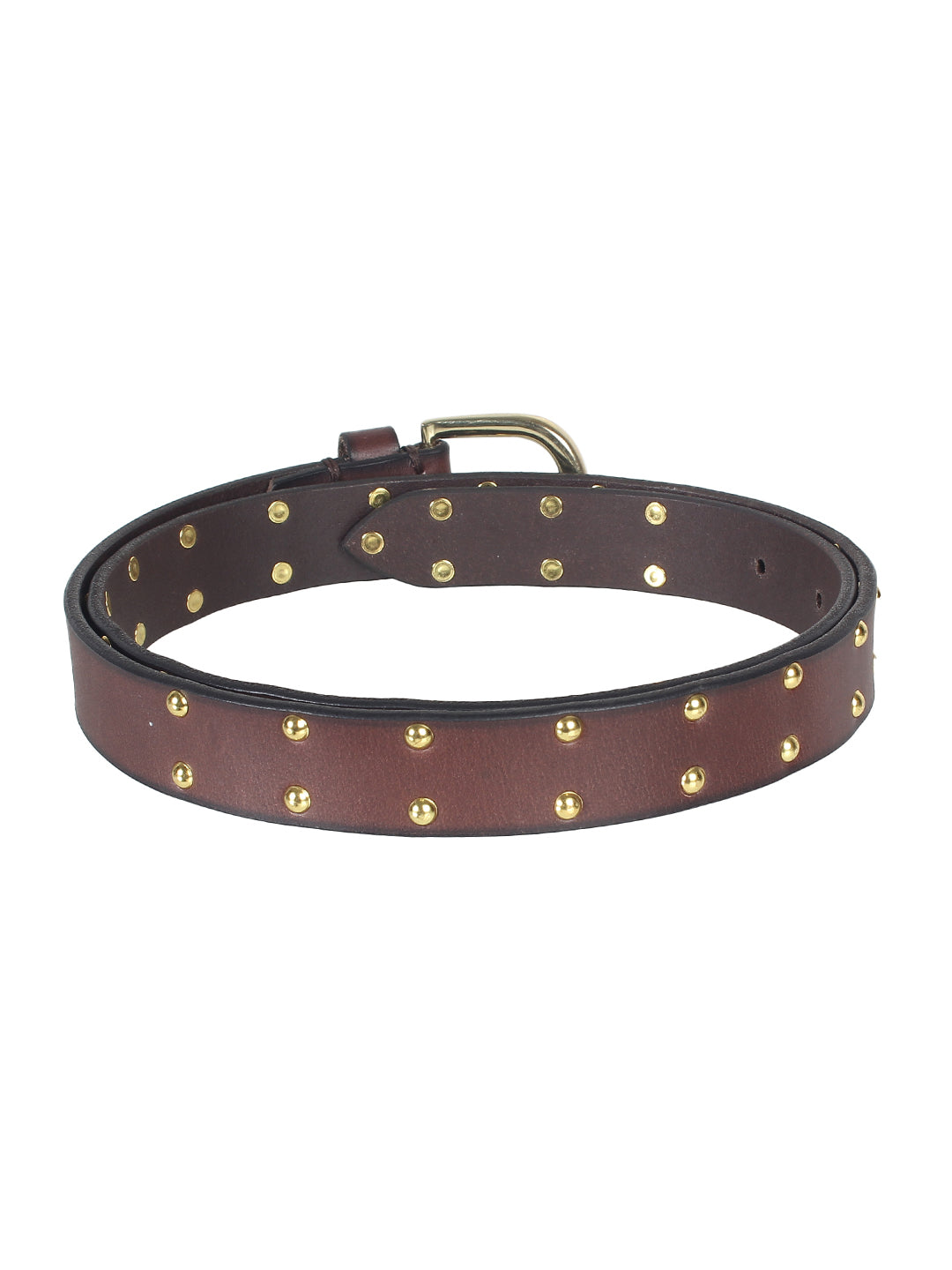 Brown Studded Women's Belt