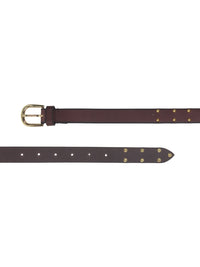 Brown Studded Women's Belt