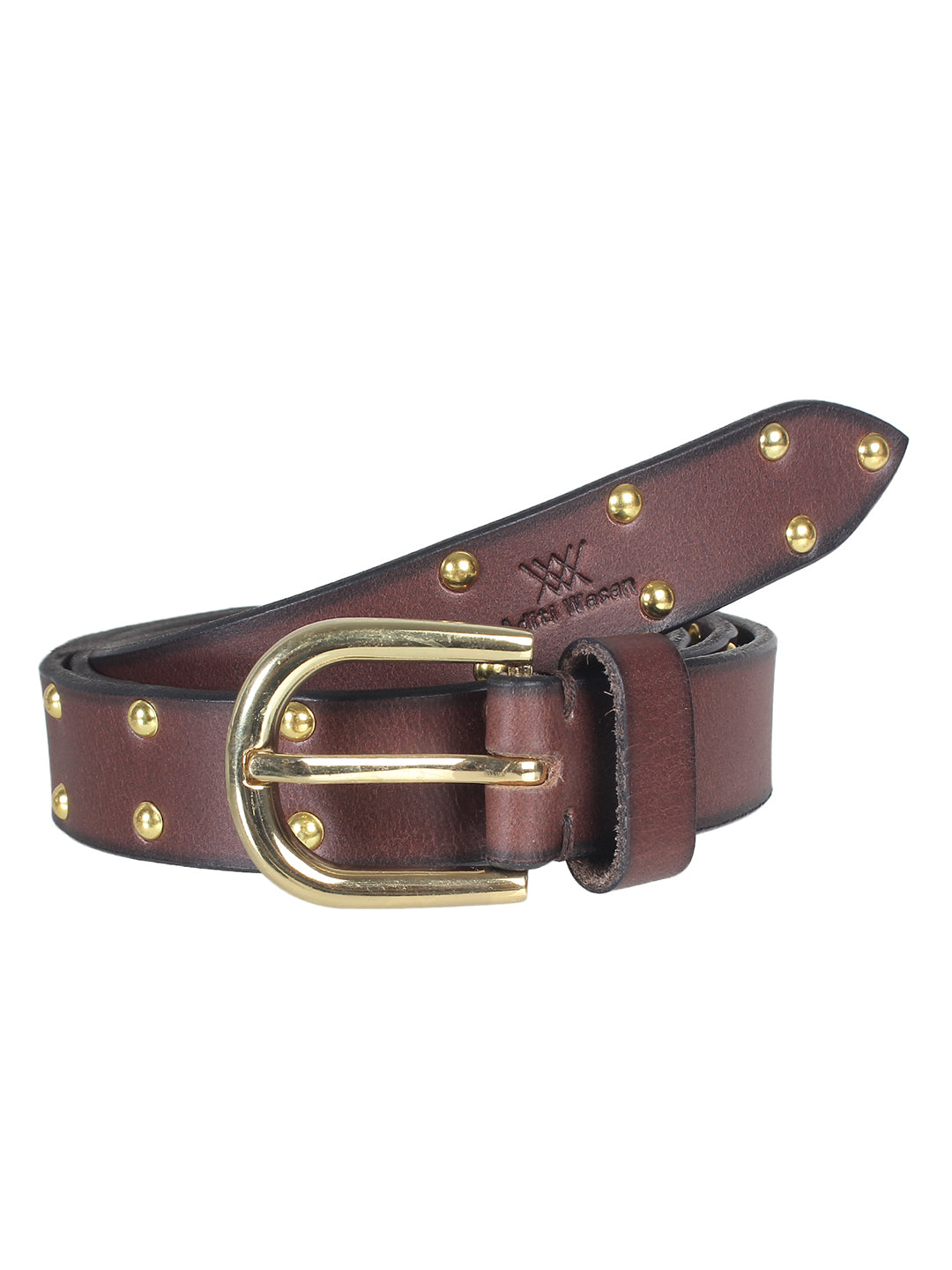 Brown Studded Women's Belt