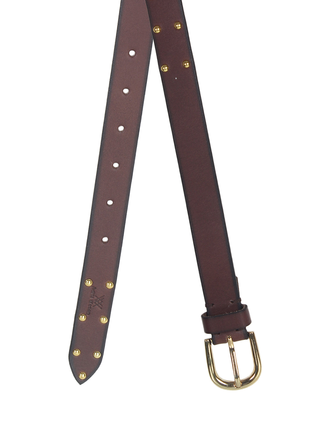 Brown Studded Women's Belt