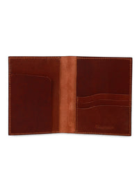 Brown bi-fold travel wallet