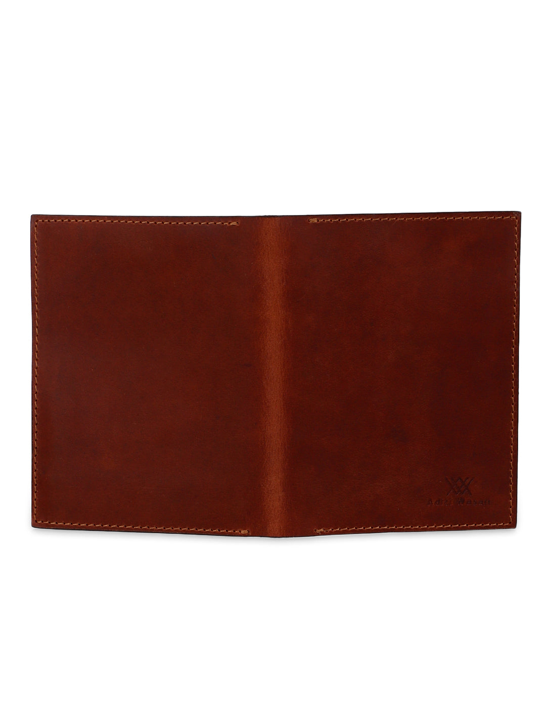 Brown bi-fold travel wallet