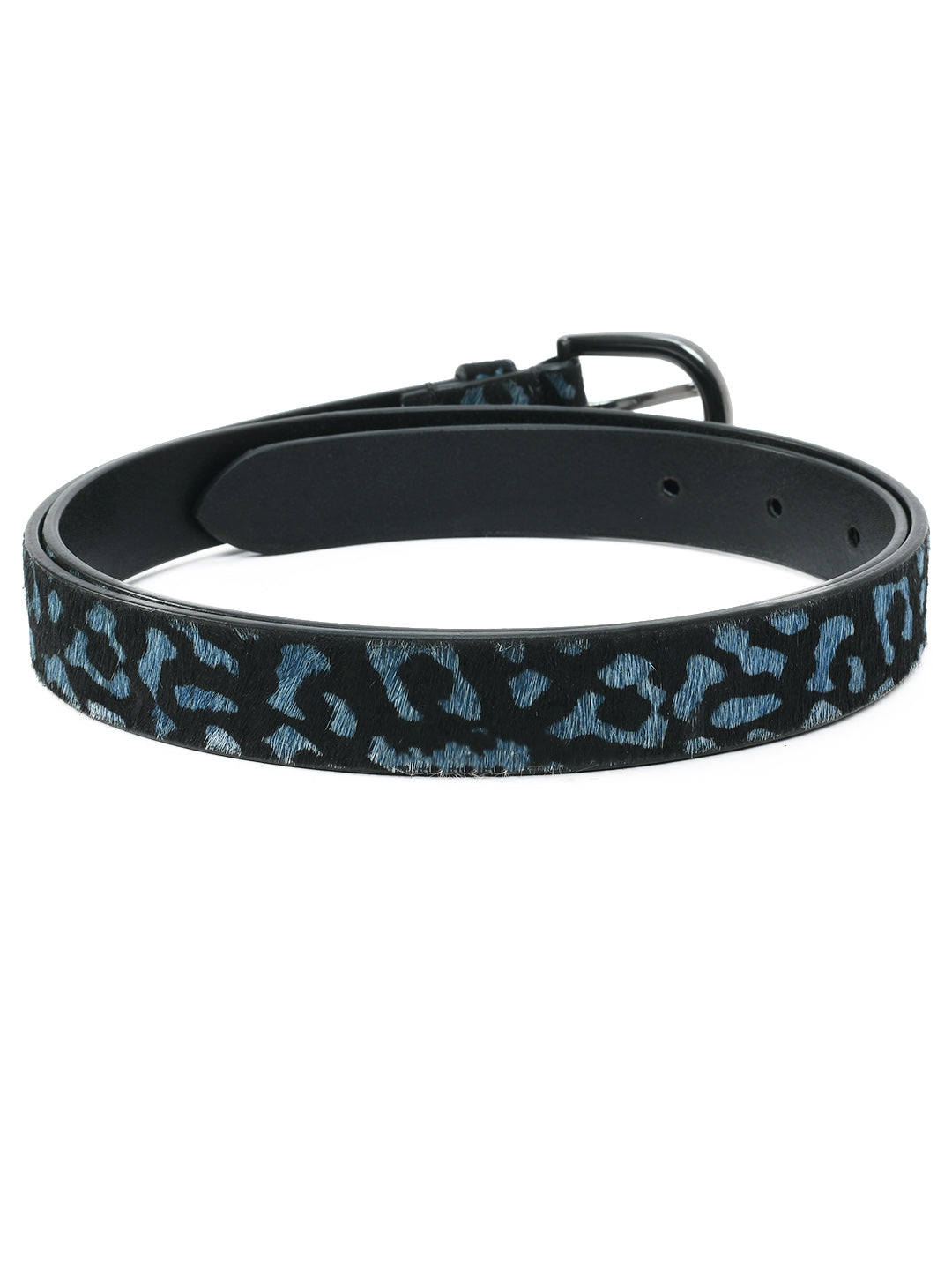 Hair On Blue & Black Women's Belt