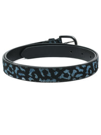 Hair On Blue & Black Women's Belt